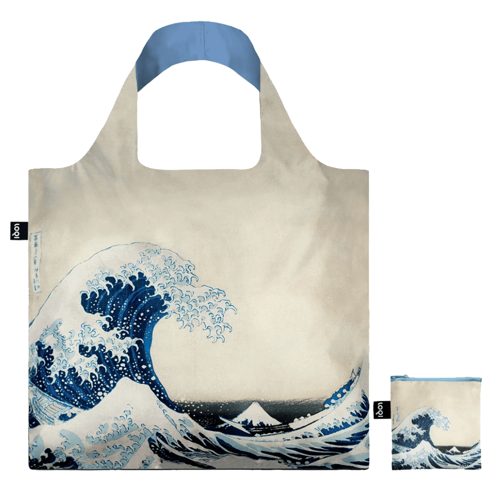 Loqi Katsushika Hokusai The Great Wave Recycled Tote Bag